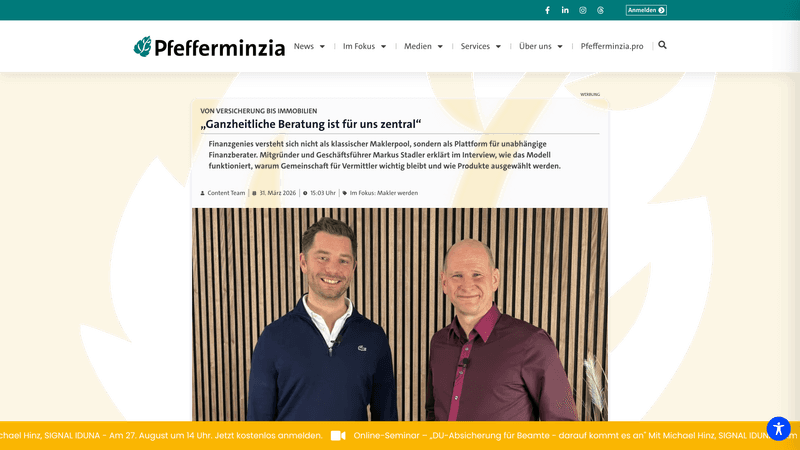 Vorschau des Pfefferminzia-Interviews zur ganzheitlichen Beratung